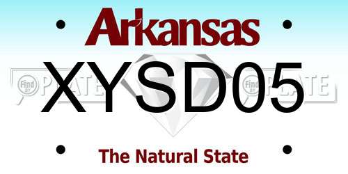 XYSD05 Arkansas License Plate