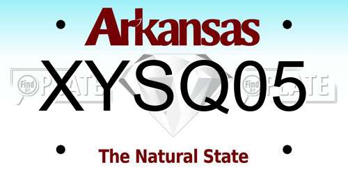 XYSQ05 Arkansas License Plate