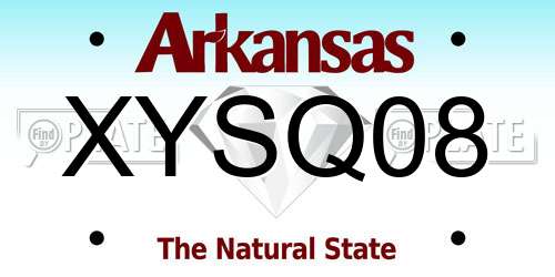 XYSQ08 Arkansas License Plate