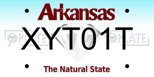 XYT01T Arkansas License Plate