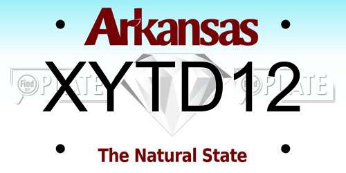 XYTD12 Arkansas License Plate