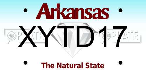 XYTD17 Arkansas License Plate