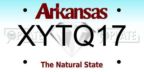 XYTQ17 Arkansas License Plate