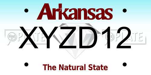 XYZD12 Arkansas License Plate