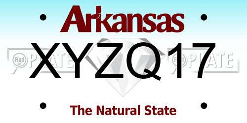 XYZQ17 Arkansas License Plate