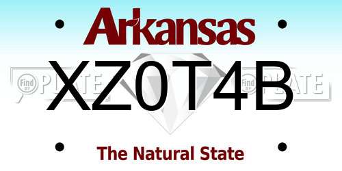 XZ0T4B Arkansas License Plate