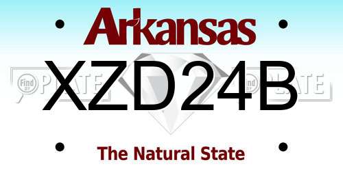XZD24B Arkansas License Plate