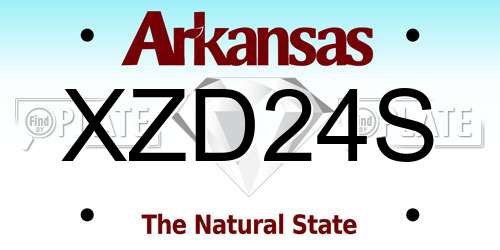 XZD24S Arkansas License Plate