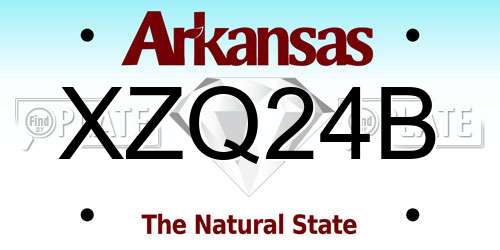 XZQ24B Arkansas License Plate