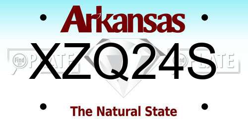 XZQ24S Arkansas License Plate