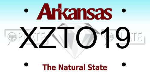 XZTO19 Arkansas License Plate