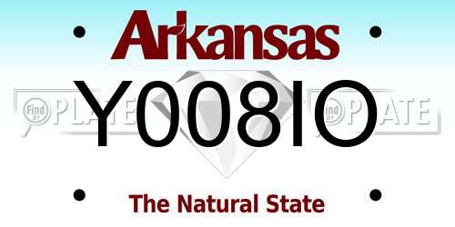 Y008IO Arkansas License Plate
