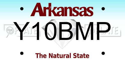 Y10BMP Arkansas License Plate