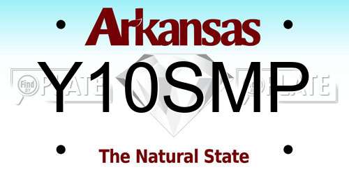 Y10SMP Arkansas License Plate