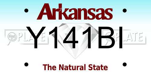 Y141BI Arkansas License Plate