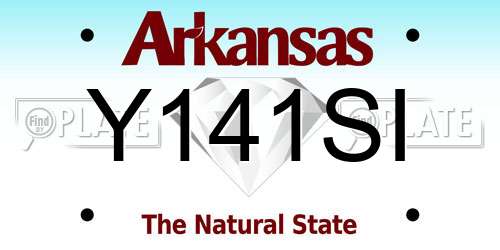 Y141SI Arkansas License Plate