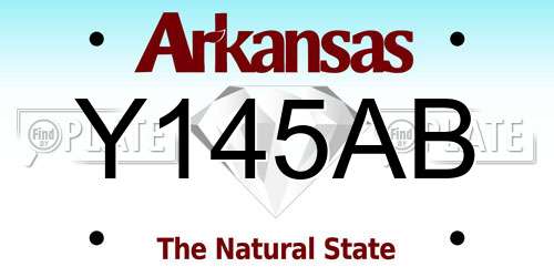 Y145AB Arkansas License Plate