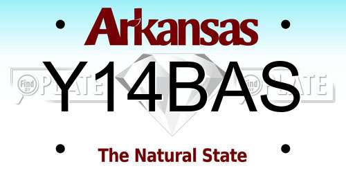 Y14BAS Arkansas License Plate