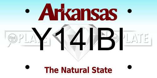 Y14IBI Arkansas License Plate