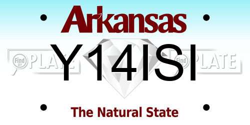 Y14ISI Arkansas License Plate