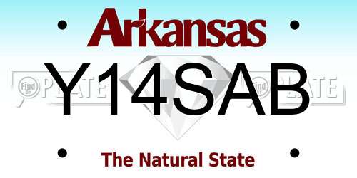 Y14SAB Arkansas License Plate