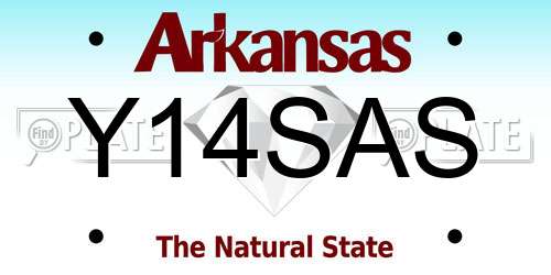 Y14SAS Arkansas License Plate