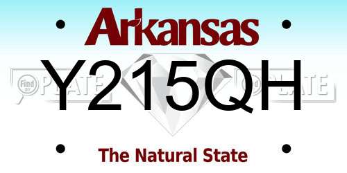 Y215QH Arkansas License Plate