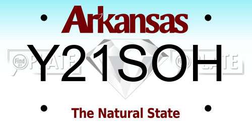 Y21SOH Arkansas License Plate