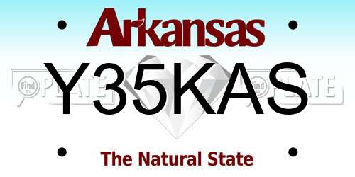 Y35KAS Arkansas License Plate