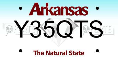 Y35QTS Arkansas License Plate