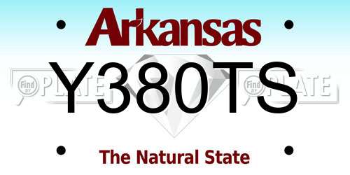 Y380TS Arkansas License Plate
