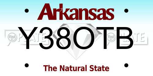 Y38OTB Arkansas License Plate
