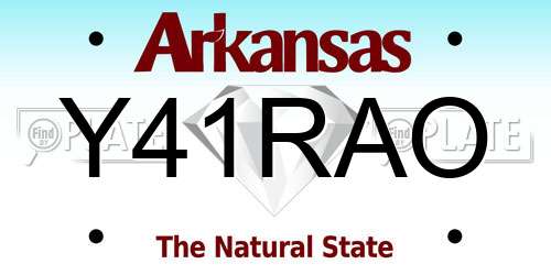 Y41RAO Arkansas License Plate