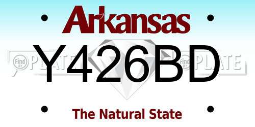 Y426BD Arkansas License Plate