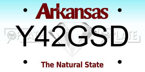 Y42GSD Arkansas License Plate