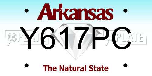 Y617PC Arkansas License Plate