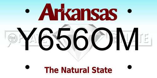 Y656OM Arkansas License Plate