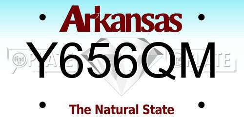 Y656QM Arkansas License Plate