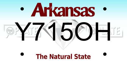 Y715OH Arkansas License Plate