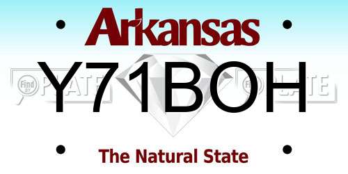 Y71BOH Arkansas License Plate