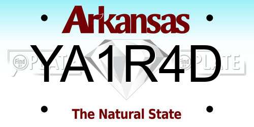 YA1R4D Arkansas License Plate
