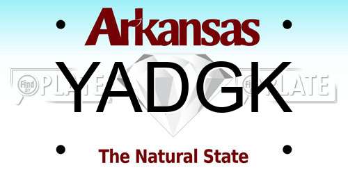 YADGK Arkansas License Plate