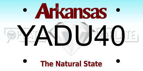YADU40 Arkansas License Plate