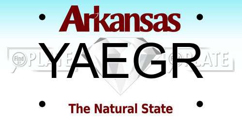 YAEGR Arkansas License Plate