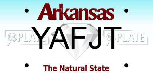 YAFJT Arkansas License Plate