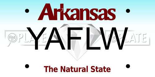 YAFLW Arkansas License Plate