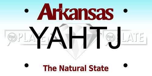 YAHTJ Arkansas License Plate