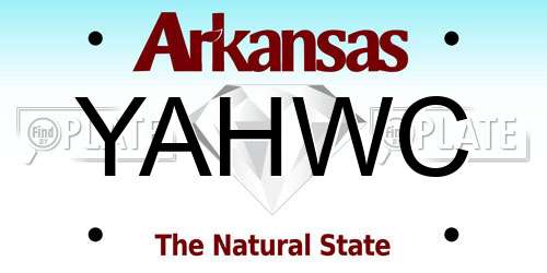 YAHWC Arkansas License Plate