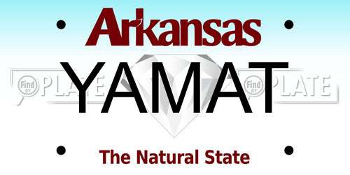 YAMAT Arkansas License Plate