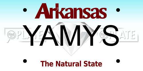YAMYS Arkansas License Plate